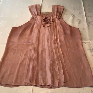 Women’s L sleeveless flowing dusty rose blouse